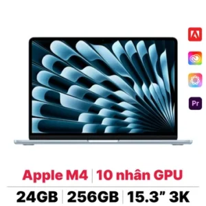 MacBook Air M4 15 inch 2025 10CPU 10GPU 24GB 256GB Sạc 70W | Chính hãng Apple Việt Nam