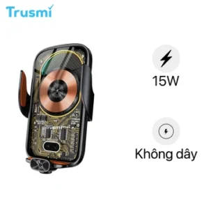 Sạc ô tô Trusmi không dây 15W kết hợp giá đỡ CC07